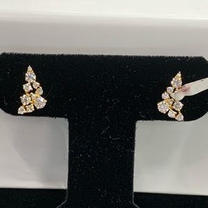 18 kt diamond earrings